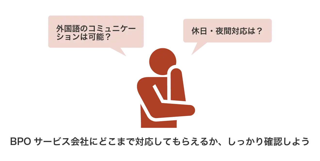 BPOサービス会社にどこまで対応してもらえるか、しっかり確認しよう