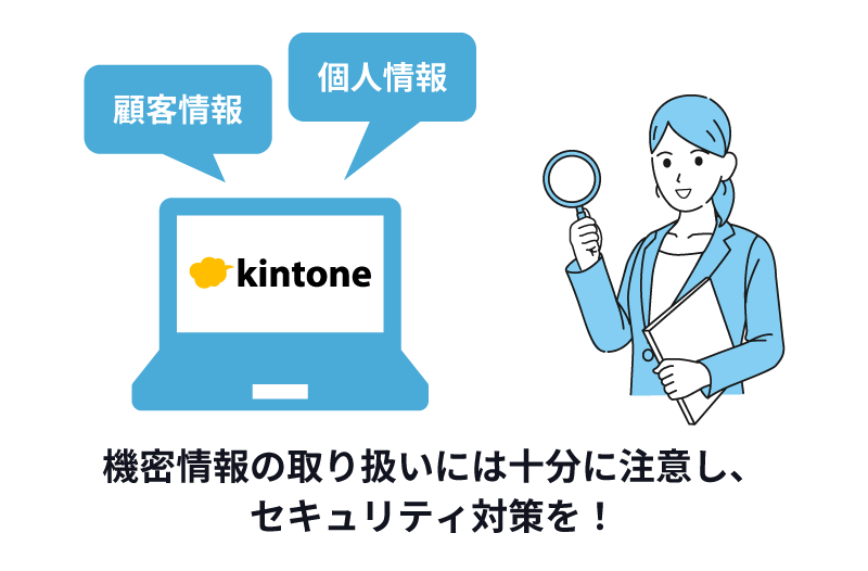 kintone 上の機密情報の取り扱いには十分に注意し、セキュリティ対策を！