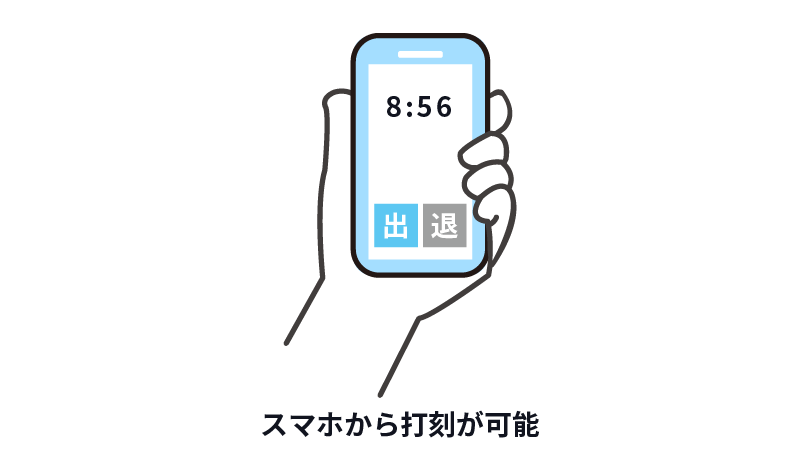 スマホから打刻が可能