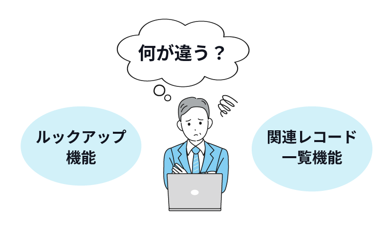 kintone のルックアップ機能と関連レコード一覧機能の違いは？