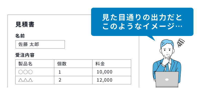 kintone詳細画面の出力は帳票に向いていない